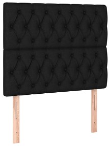 Testiere 2 pz nero 100 x 7 x 78/88 cm in tessuto