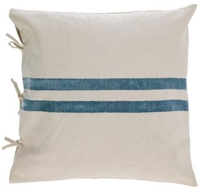 Kave Home - Fodera per cuscino Ziza 100% cotone a righe blu e bianco 60 x 60 cm