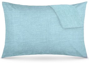 Coppia federe cotone azzurro