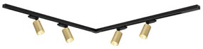 Faretto per sistema a binario PIPE 4xGU10/10W/230V oro/nero