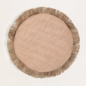 Cuscino rotondo in cotone (Ø40 cm) Paraiba Marrone Nocciola - Sklum