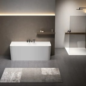 Kamalu - Vasca da bagno rettangolare 170 cm in acrilico bianco lucido | KR1600