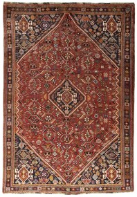 Shiraz Tappeto persiano 260x180 Rosso (Iran) Annodato A Mano