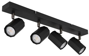 Globo 57918-4B - Faretto JAMES 4xGU10/25W/230V nero