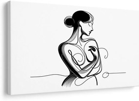 Quadro su tela – Corpo femminile in linee artistiche