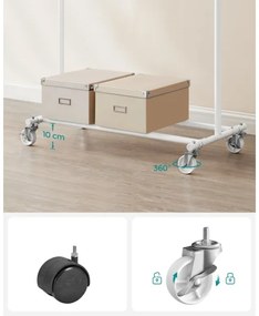 Appendiabiti mobile da terra LINEA, bianco