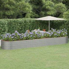 Letto Giardino Acciaio Vernice A Polvere 584x140x68cm Argento /