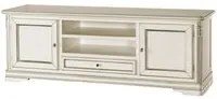 Porta tv 2 ante shabby in legno bianco/oro l.181 p.52 h.65 - Mobili 2G