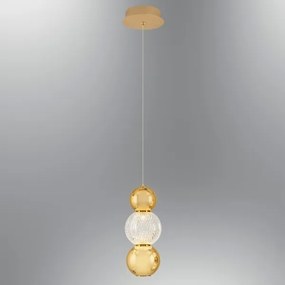 Lampadario a sospensione su cavo CREMONA LED/5W/230V 3000K oro