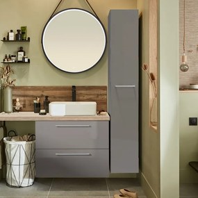 Mobile da bagno sotto lavabo rovere nat. /grigio L 60 x H 58 x P 46 cm, lavabo non incluso