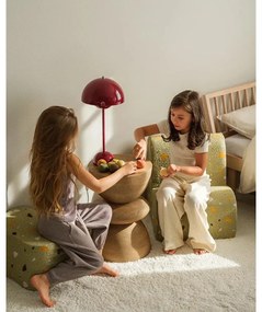 Poltrona per bambini verde con rivestimento in bouclé e ciniglia Terrazzo Cloud – Wigiwama