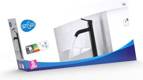 Rubinetto per lavabo MIA nero spazzolato opaco SENSEA H 29 cm
