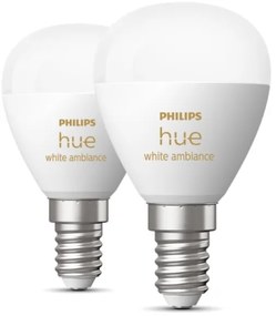 SET 2x Lampadina LED dimmerabile Philips Hue WHITE AMBIANCE P45 E14/5,1W/230V