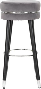 Sedia da bar grigia in imbottito (altezza della seduta 74 cm) Paris – Mauro Ferretti