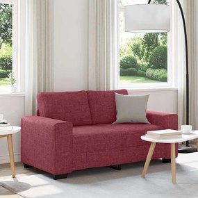 Divano A 2 Posti Rosso Vino 120 Cm İn Tessuto /