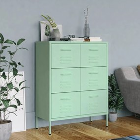 Cassettiera Menta 80x35x101,5 Cm İn Acciaio /
