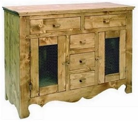 Base credenza 2 ante con griglia e 5 cassetti - LM-C4bis