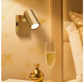 Globo 57911-1GO - Faretto da parete ROBBY 1xGU10/25W/230V oro