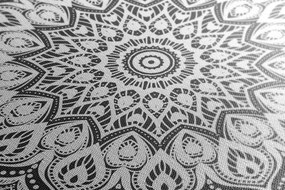 Quadro su tela – Mandala armonia in bianco e nero