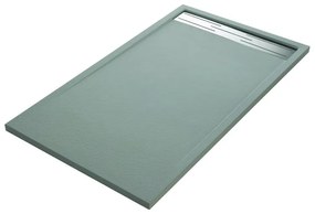 Piatto doccia SENSEA in resina Neo Metal Grid grigio L 70 x L 140 x H 3.5 cm opaco effetto pietra