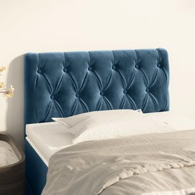 Testiera Blu Scuro 80x7x78/88 Cm İn Velluto /