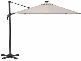 Ombrellone decentrato grigio Avea NATERIAL Ø 287 cm con telo tortora