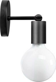Lampada Da Muro Di Parete Metallico Black 392205
