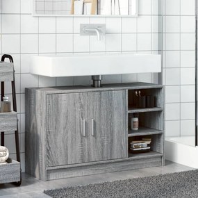 Mobile lavabo grigio sonoma 90x29x55 cm in truciolare