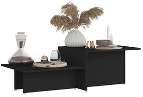 Tavolino da salotto nero 111,5x50x33 cm in legno multistrato