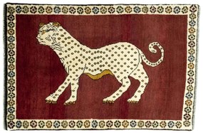 Gabbeh Tappeto 80 x 130 Rosso (Iran) Annodato A Mano