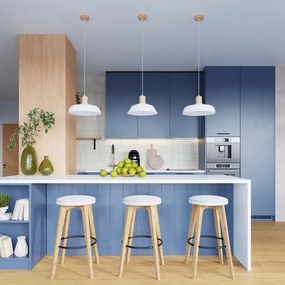 Sollux SL.1321 - Lampadario a sospensione con filo FANO 1xE27/15W/230V diametro 34 cm bianco