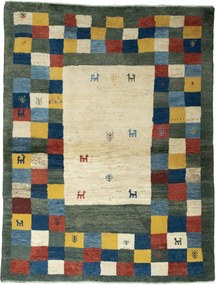 Gabbeh Tappeto 170x130 (Iran) Annodato A Mano