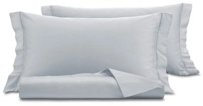 Parure copripiumino matrimoniale raso grigio perla SmartDecoHome