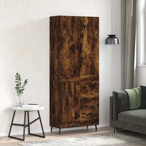 Credenza Rovere Fumo  69,5x34x180 cm in Legno Multistrato