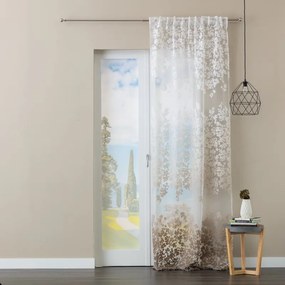 Tenda Gladys beige, passanti nascosti 140x295 cm