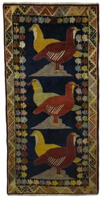 Gabbeh Tappeto persiano 220 x 110 Blu (Iran) Annodato A Mano