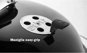Master Touch E-5750 Weber Barbecue A Carbone 57 Cm Con Coperchio E Termometro Nero