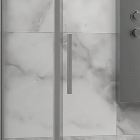 Kamalu - Box doccia 80x130 scorrevole e fisso vetro 6mm altezza 200h | KLA-4000C