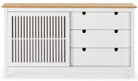 Cassettiera in legno bianco Bruna - Marckeric