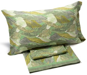Completo Lenzuola in Cotone Fashion green Matrimoniale