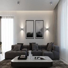 Faretto grigio 10x10 cm Geo – Sollux