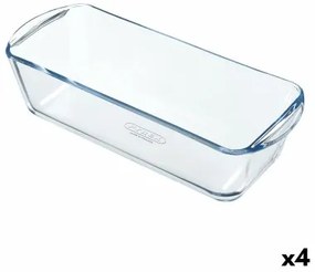 Stampo da Forno Pyrex Classic Vidrio Rettangolare Trasparente 32 x 12 x 8 cm (4 Unità)