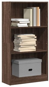 Libreria rovere marrone 60x24x109 cm in legno multistrato