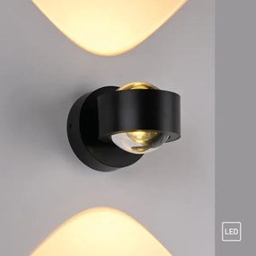 Schöner Wohnen 19331-18 - Lampada da parete LED CHIA 2xLED/2W/230V, nero