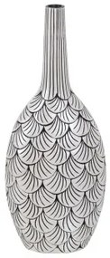Vaso Bianco Nero Poliresina 21,5 x 12 x 50 cm