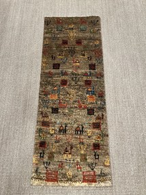 Gabbeh Tappeto persiano 120x50 Marrone (Iran) Annodato A Mano