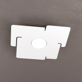 Plafoniera Moderna Echo Metallo Bianco 1 Luce Gx53