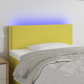 Testiera A Led Verde 100x5x78/88 Cm İn Tessuto /
