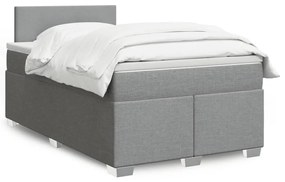 Giroletto A Molle Con Materasso Grigio Chiaro 120x200cm Tessuto /