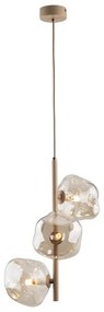 Lampadario a sospensione su cavo LAVA 3xG9/8W/230V beige/beige fumé